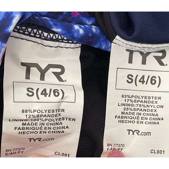 TYR 2pc Santa Cruz Jade Top & Della Boyshort Swimsuit Navy Size Small 4/6 - $75 - Picture 8 of 10